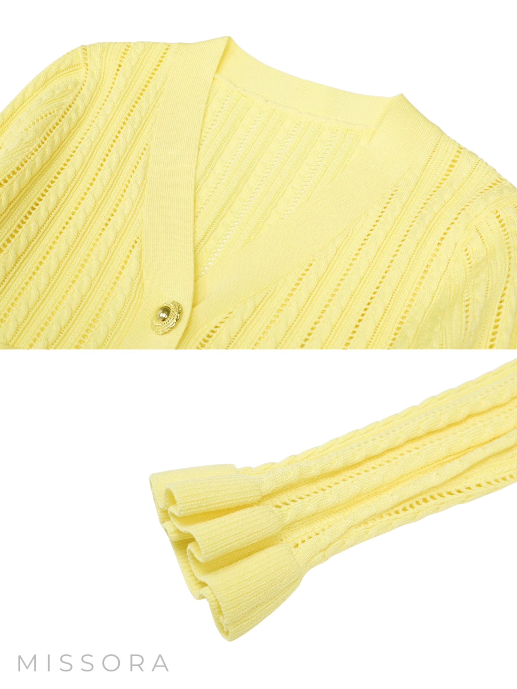 Armoni Örgü V Yaka Balık Elbise