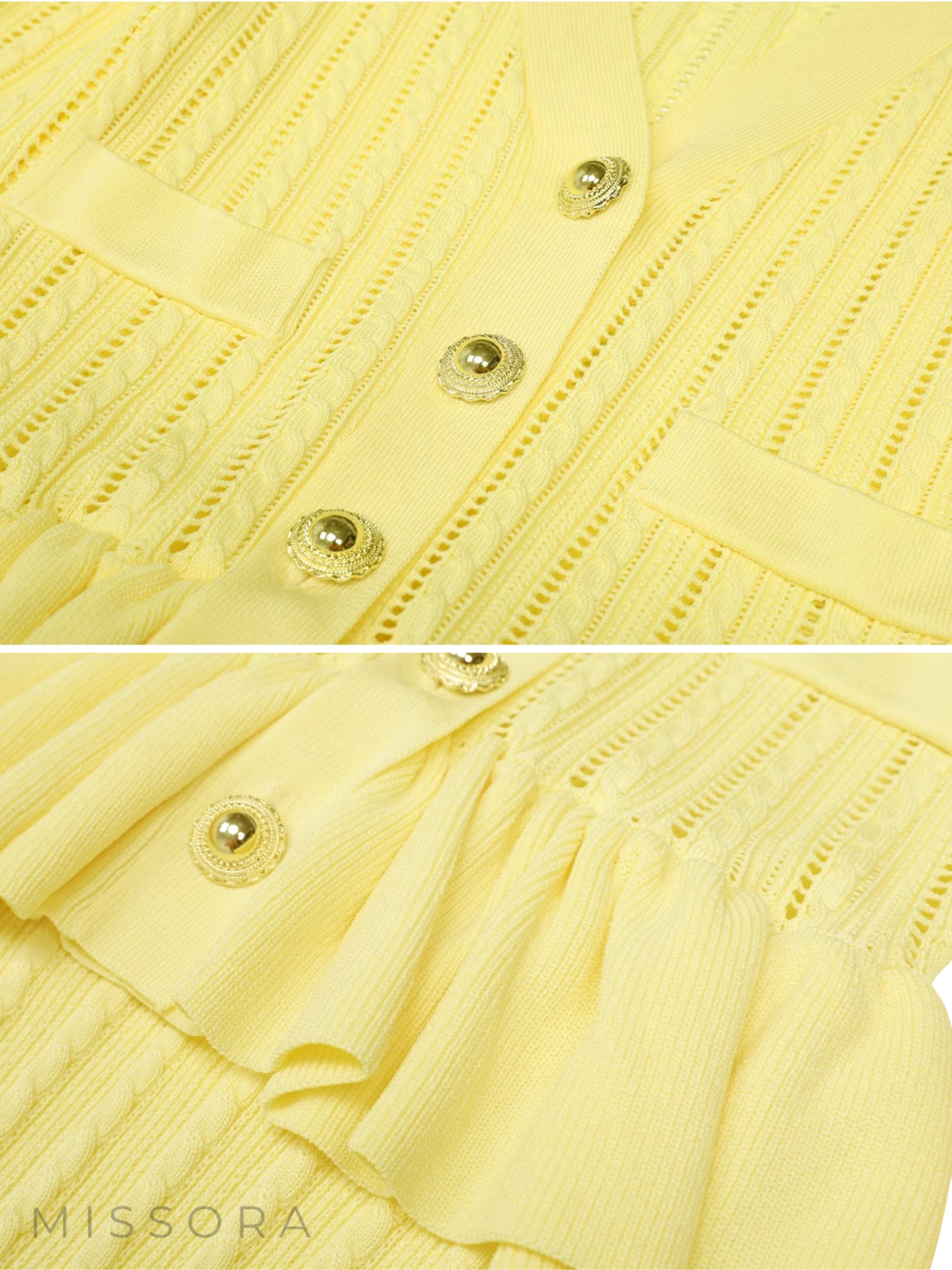 Armoni Örgü V Yaka Balık Elbise