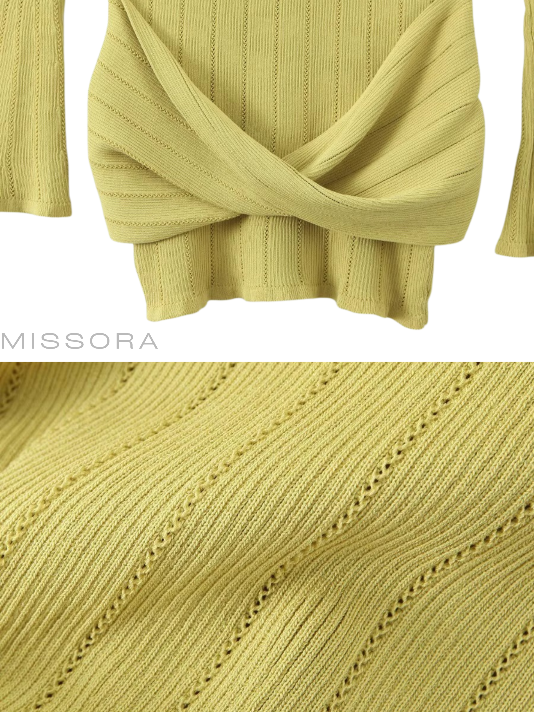 Isa Uzun Kol Örgü Mini Elbise