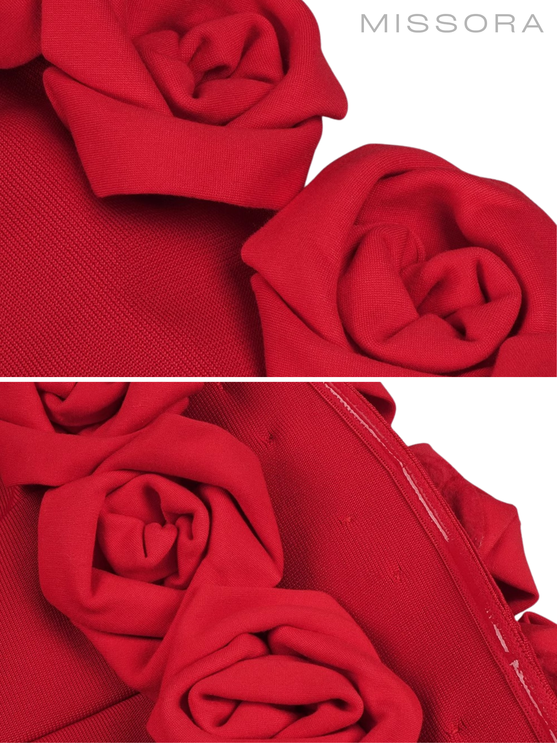 Lively Gül Detaylı Düşük Omuz Mini Elbise