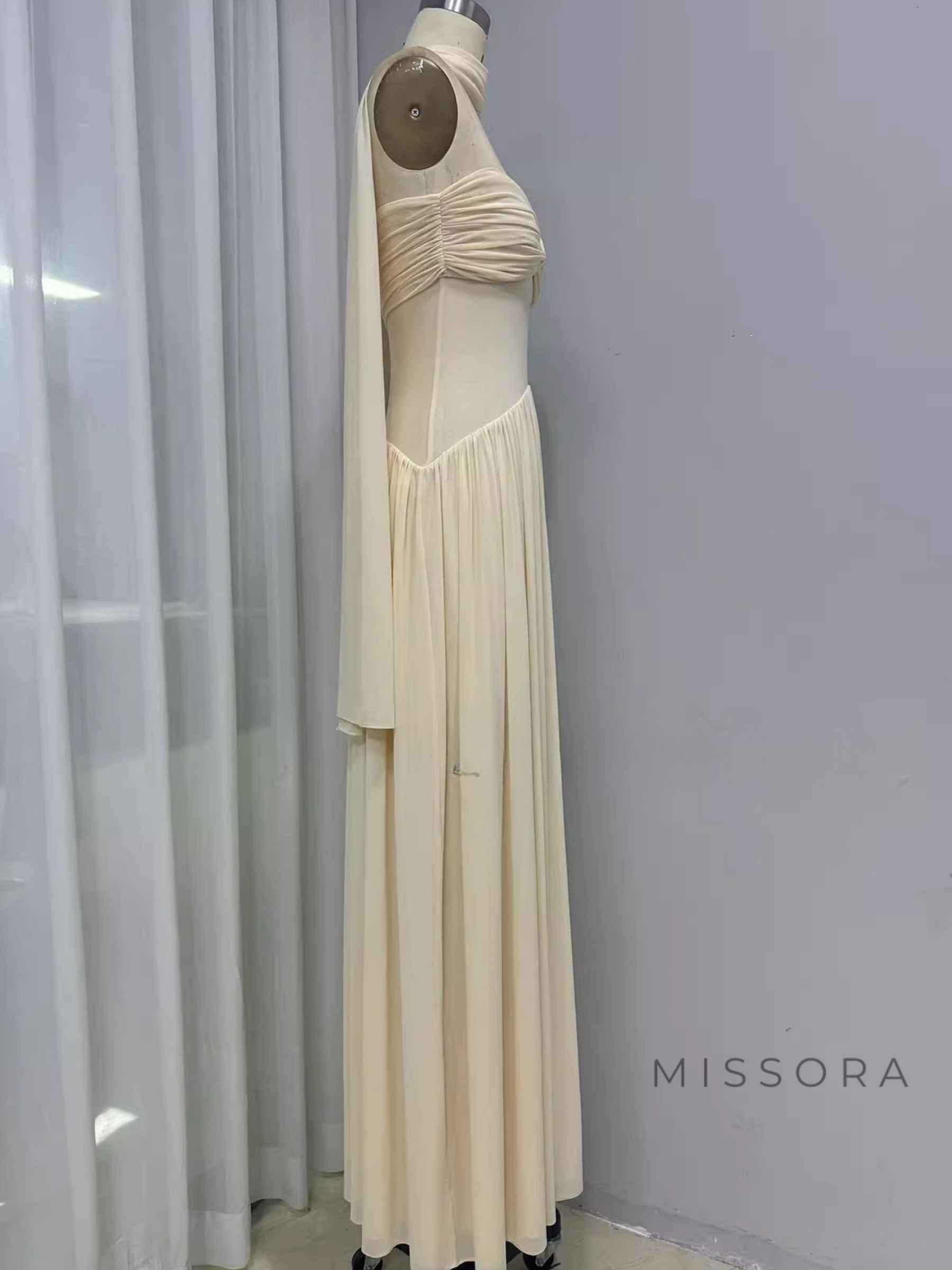 Novalynn Straplez Tül Elbise