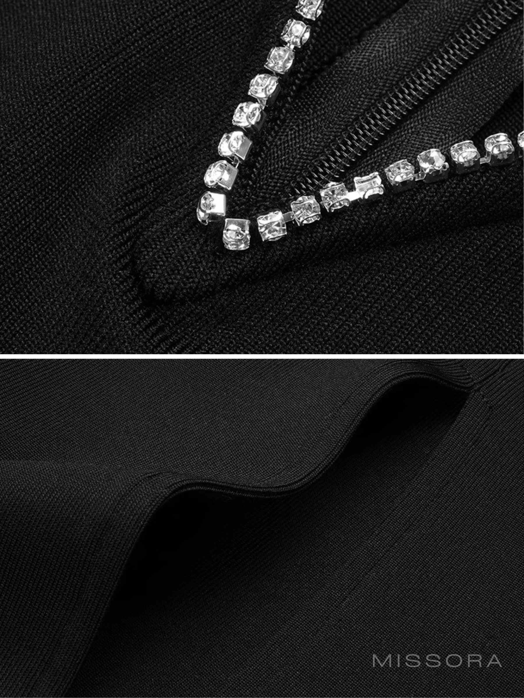 Azul Kristal Dekolteli Bandaj Maksi Elbise