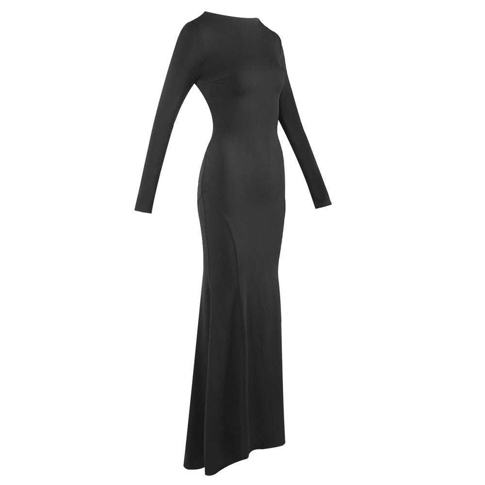 Deja Sırt Dekolteli Maksi Elbise