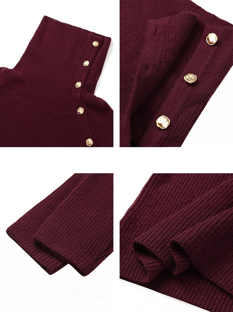 Sariya Düşük Omuz Salaş Triko Kazak