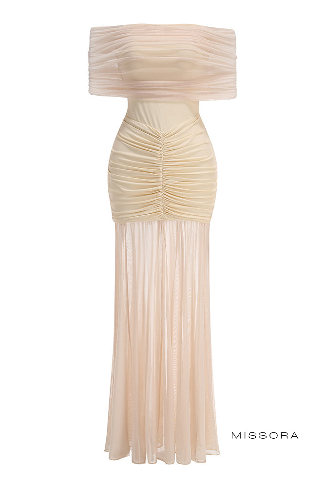 Missora Karlyn Omzu Acik Tul Maxi Elbise | S046RNV-1 | S046RNV-2 | S046RNV-3