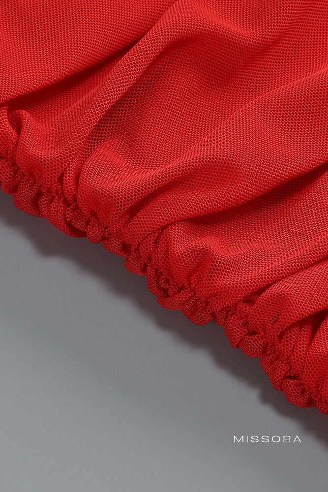 Missora Karlyn Omzu Acik Tul Maxi Elbise | S046RNV-1 | S046RNV-2 | S046RNV-3