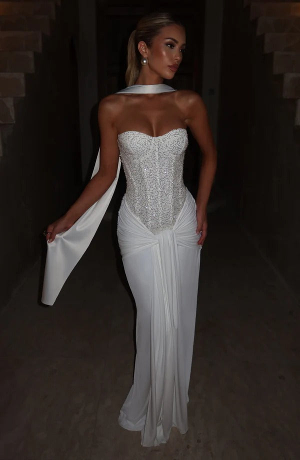 Lielle Payetli Korse Maksi Elbise