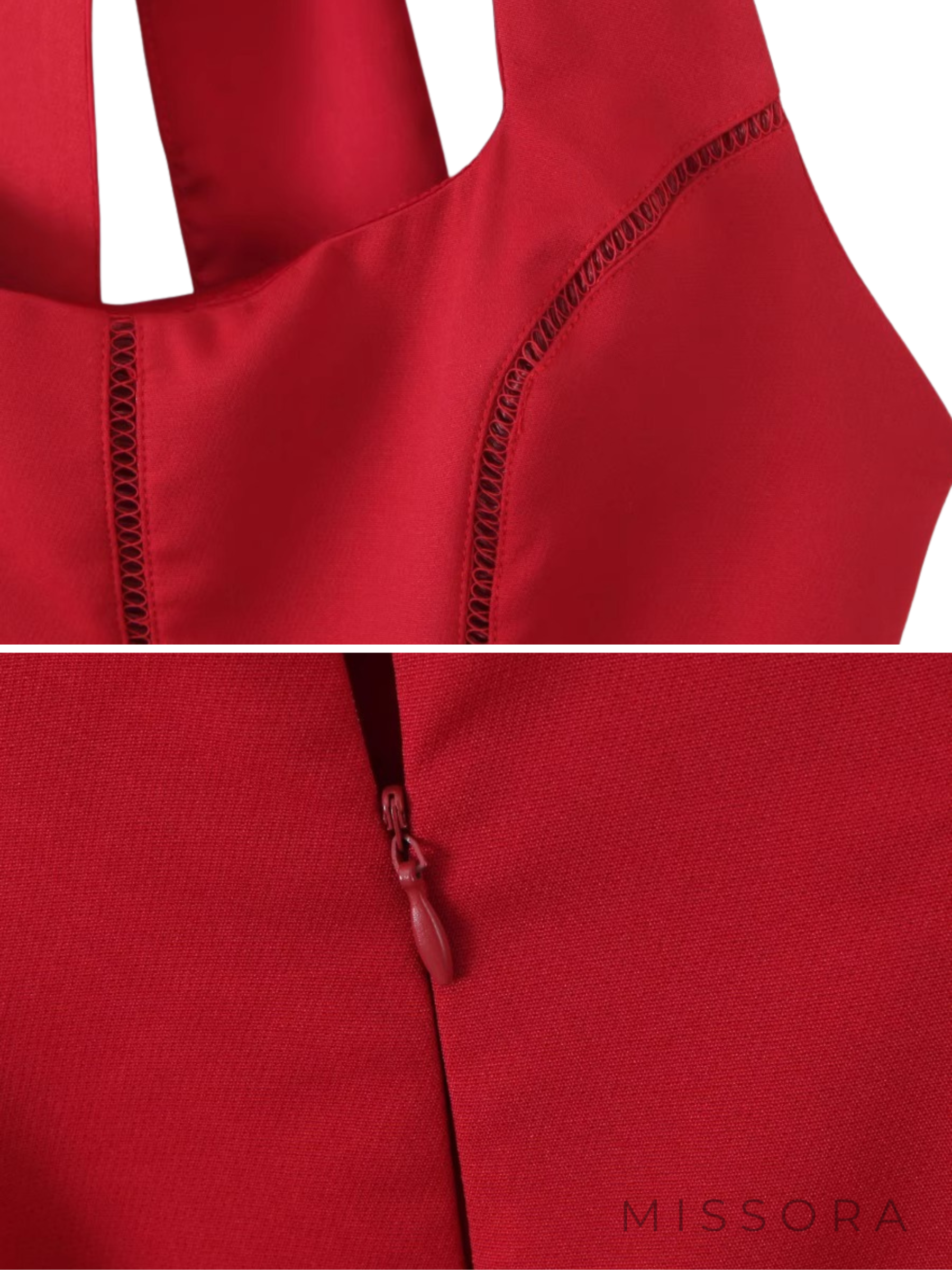 Blossom Kurdele Detay Halter Mini Elbise