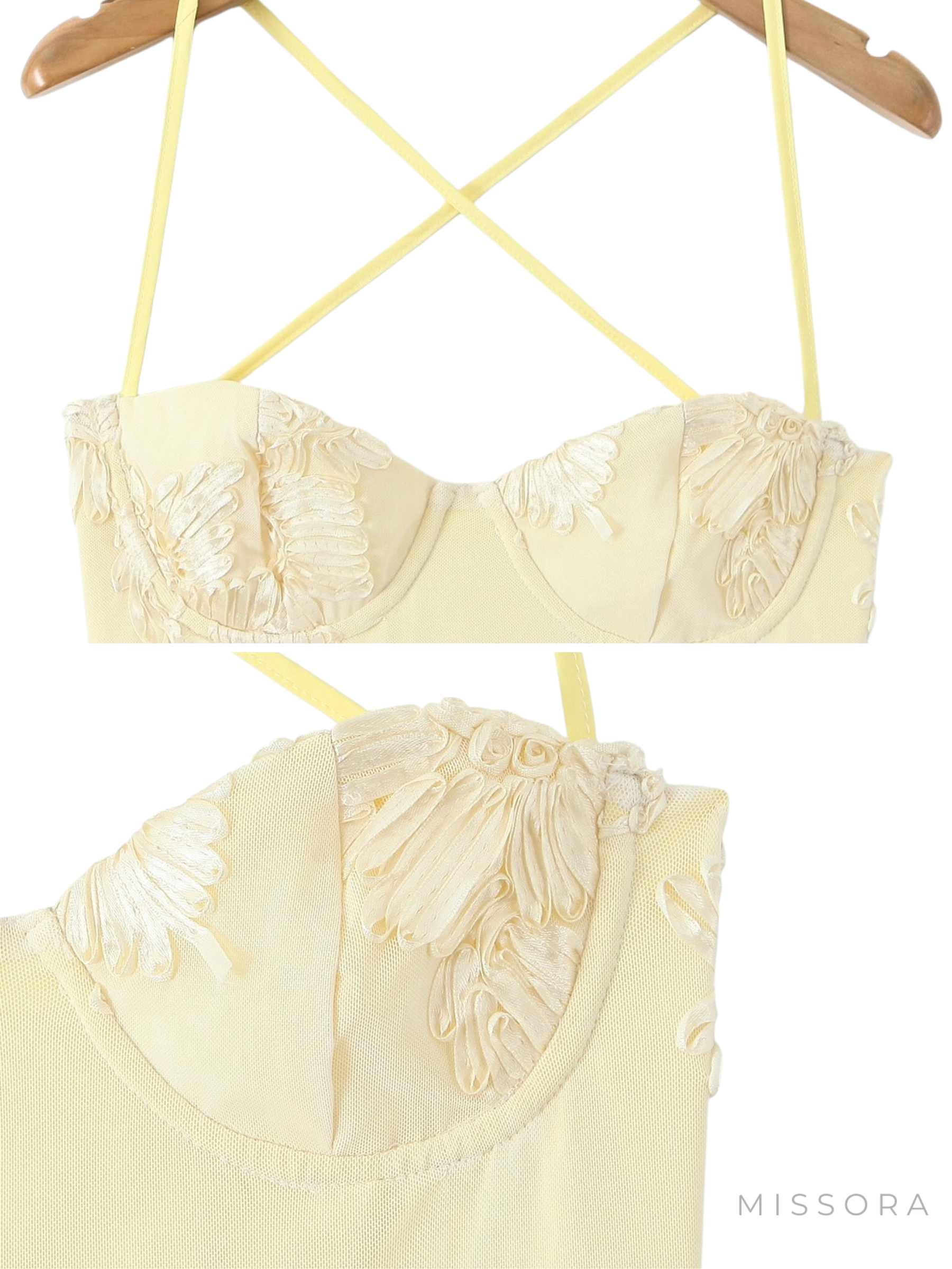 Ashlynne Çiçek İşlemeli Balık Maxi Elbise