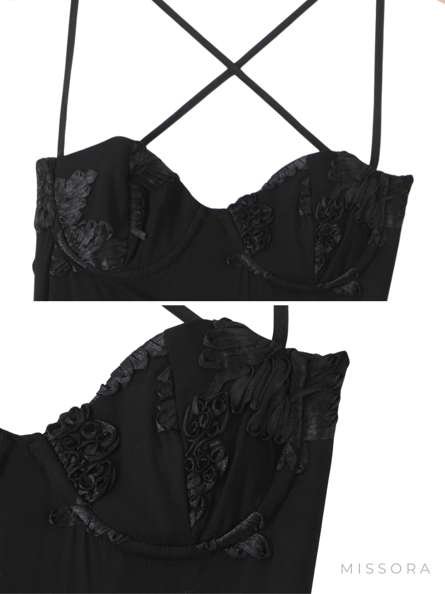 Ashlynne Çiçek İşlemeli Balık Maxi Elbise