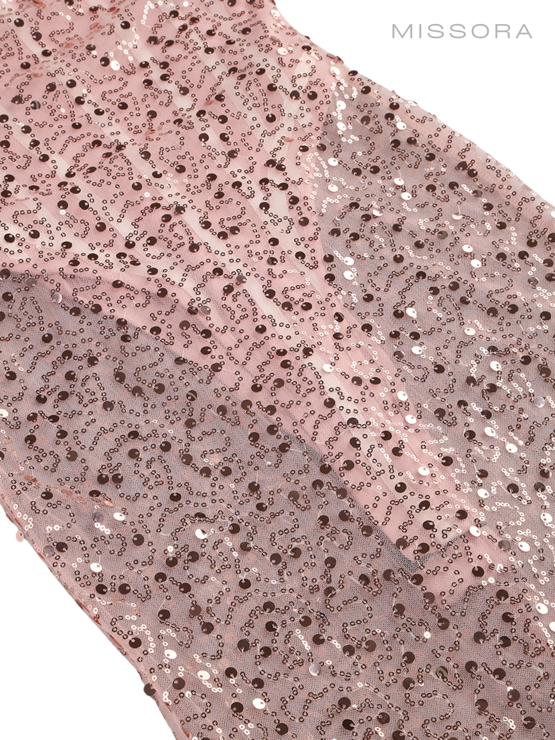 Isabel Payetli Uzun Straplez Elbise