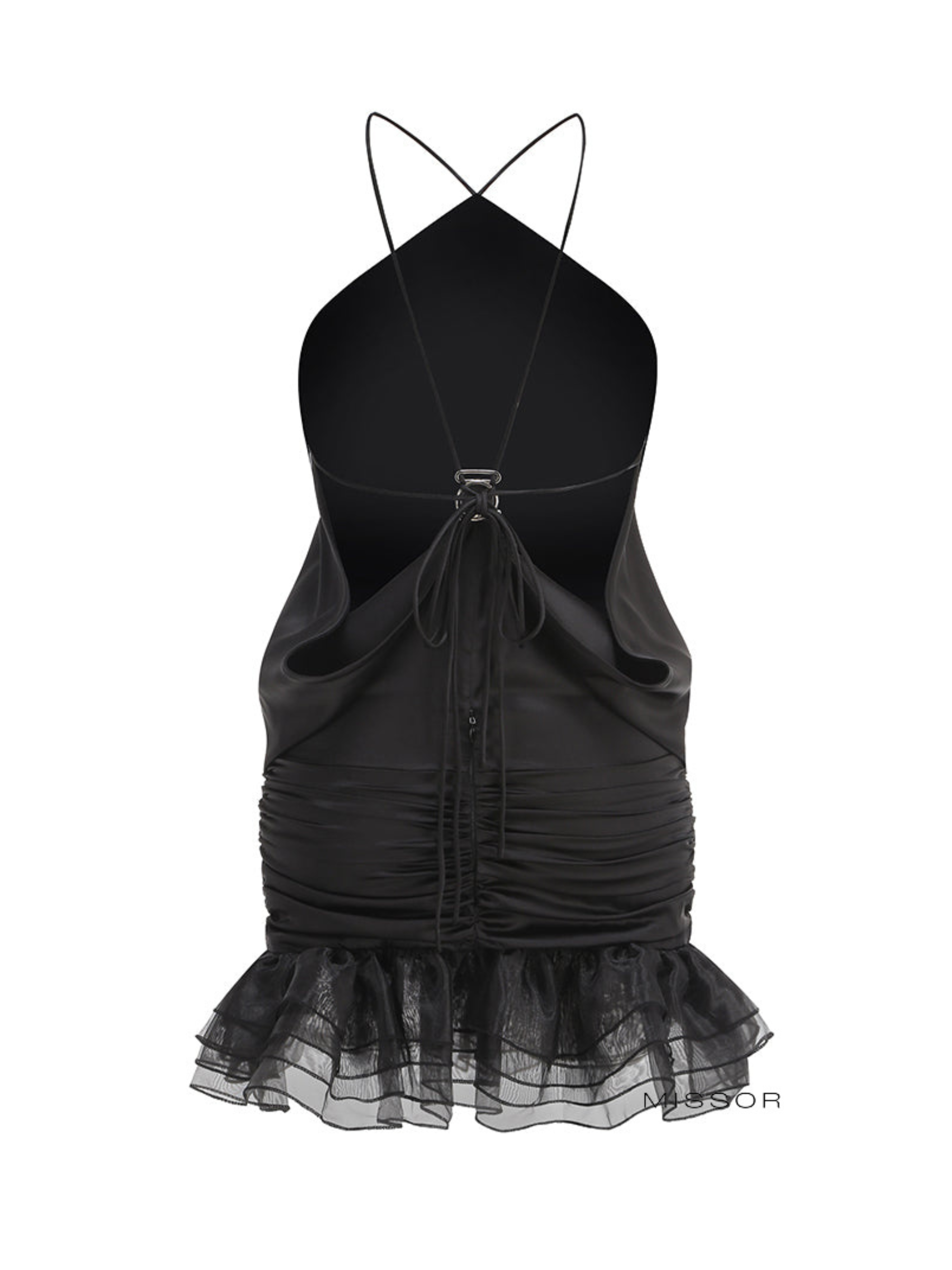 Naiara Halter Fırfırlı Elbise