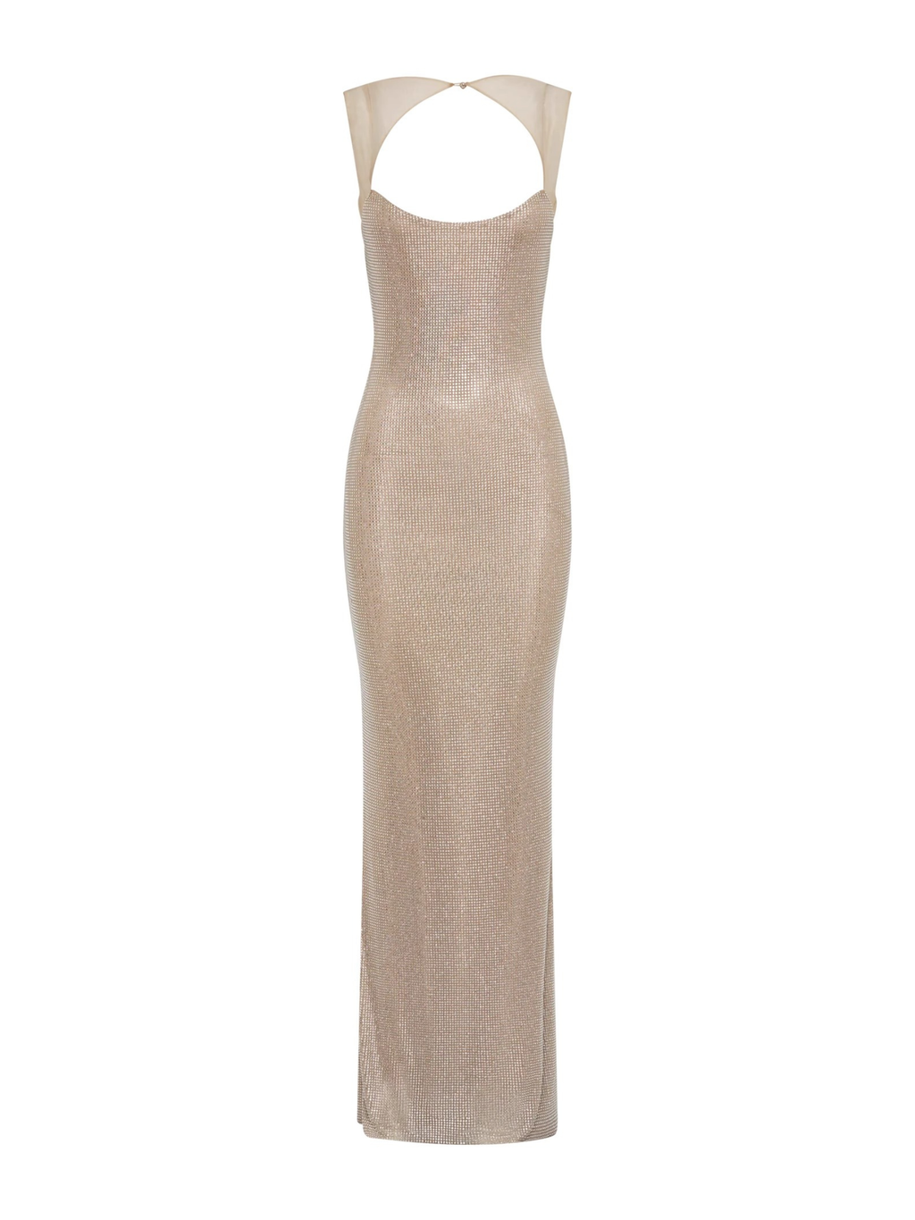 Reeva Sırt Dekolteli Işıltılı Askılı Elbise