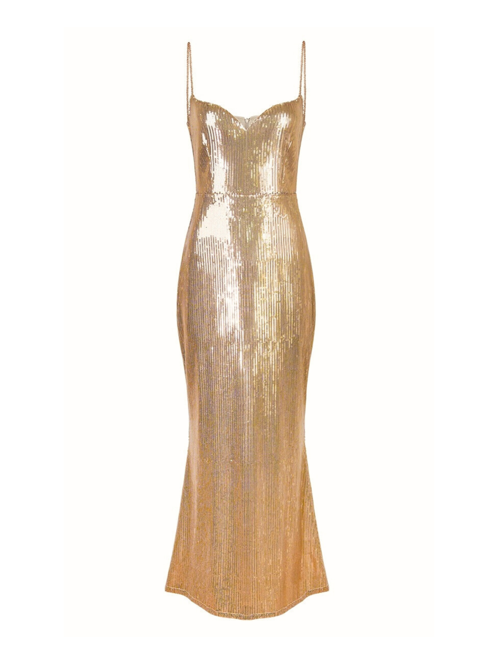 Aline Altın Payetli Elbise