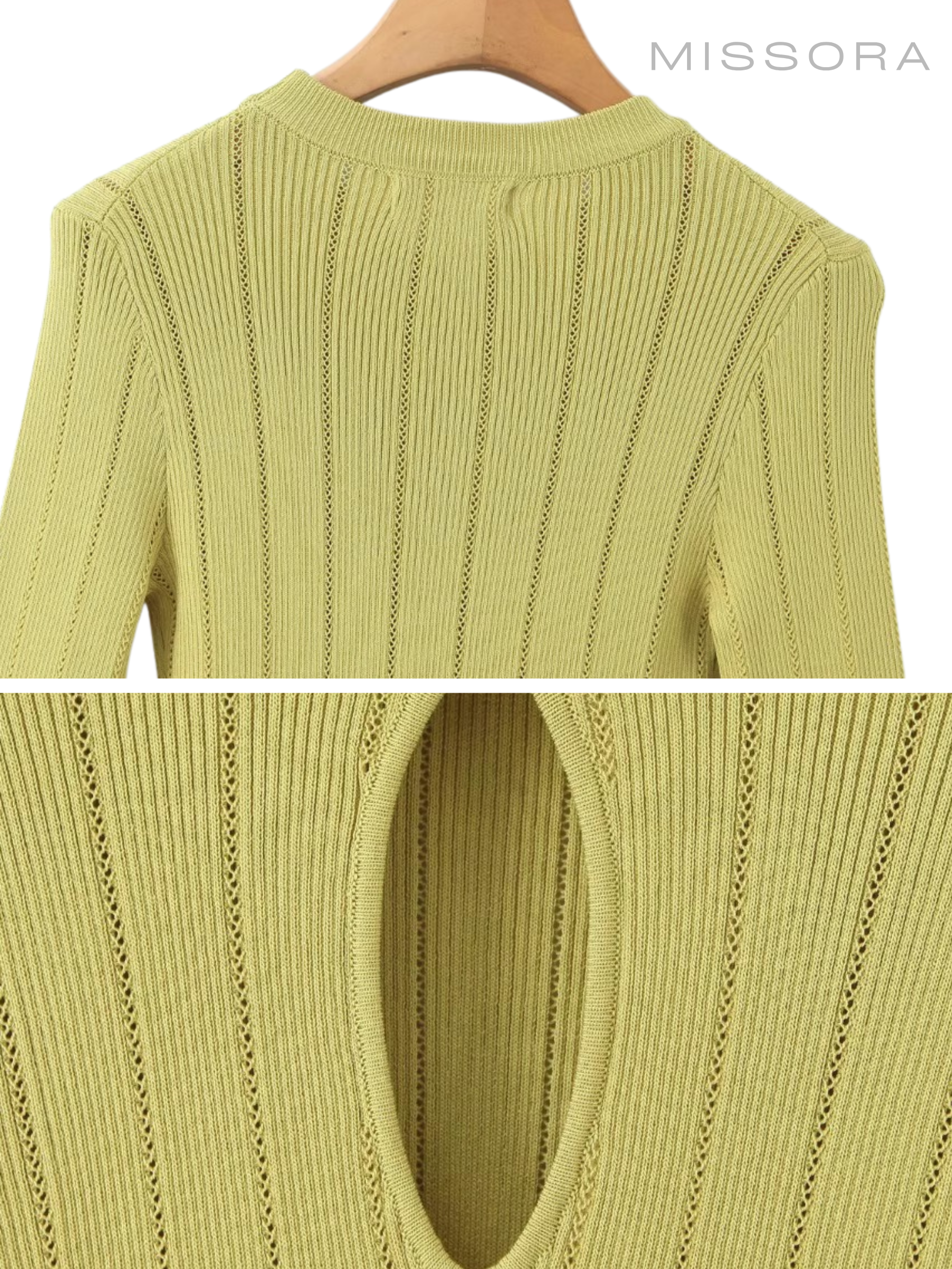 Isa Uzun Kol Örgü Mini Elbise