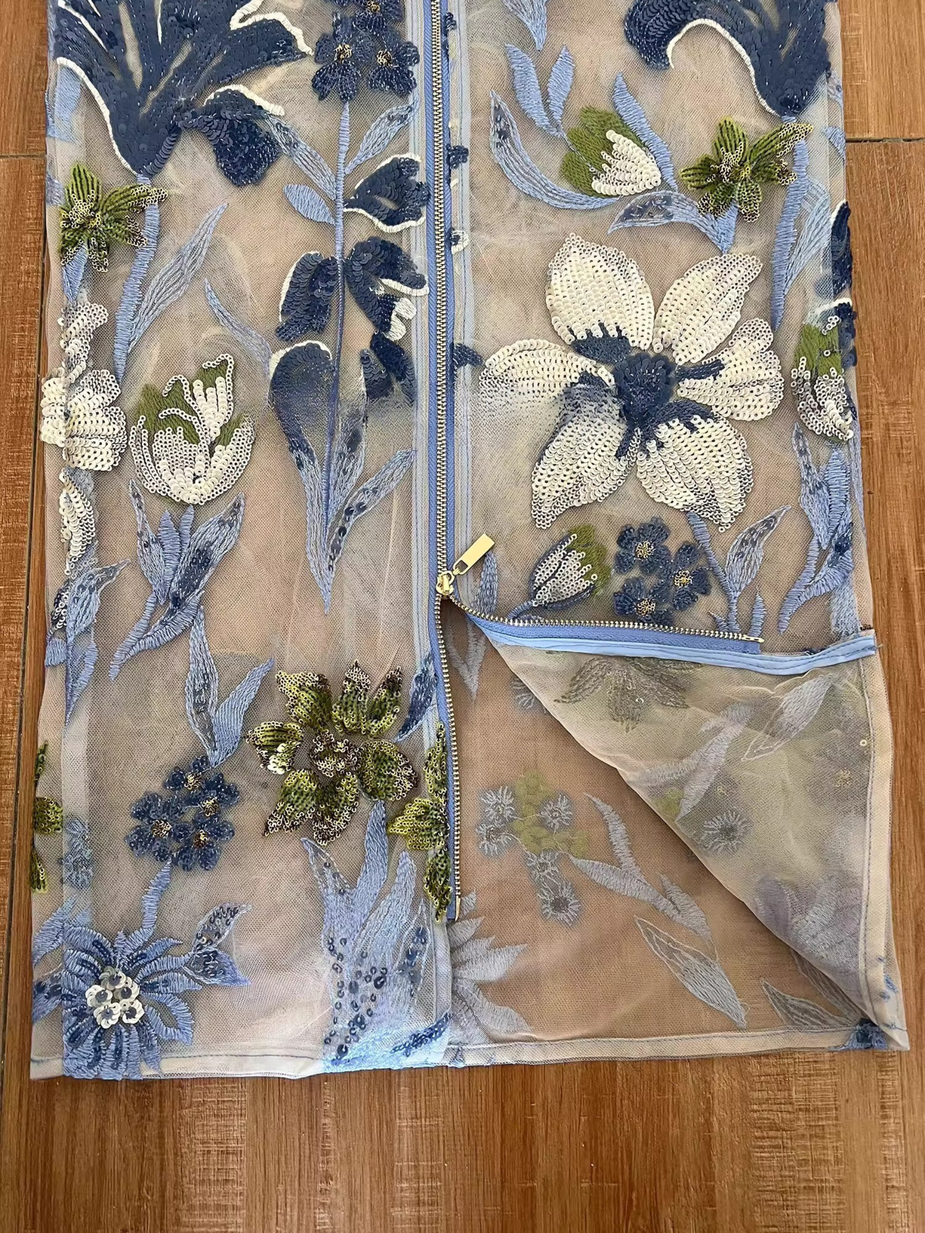 Lucero Straplez Çiçekli Abiye Elbise