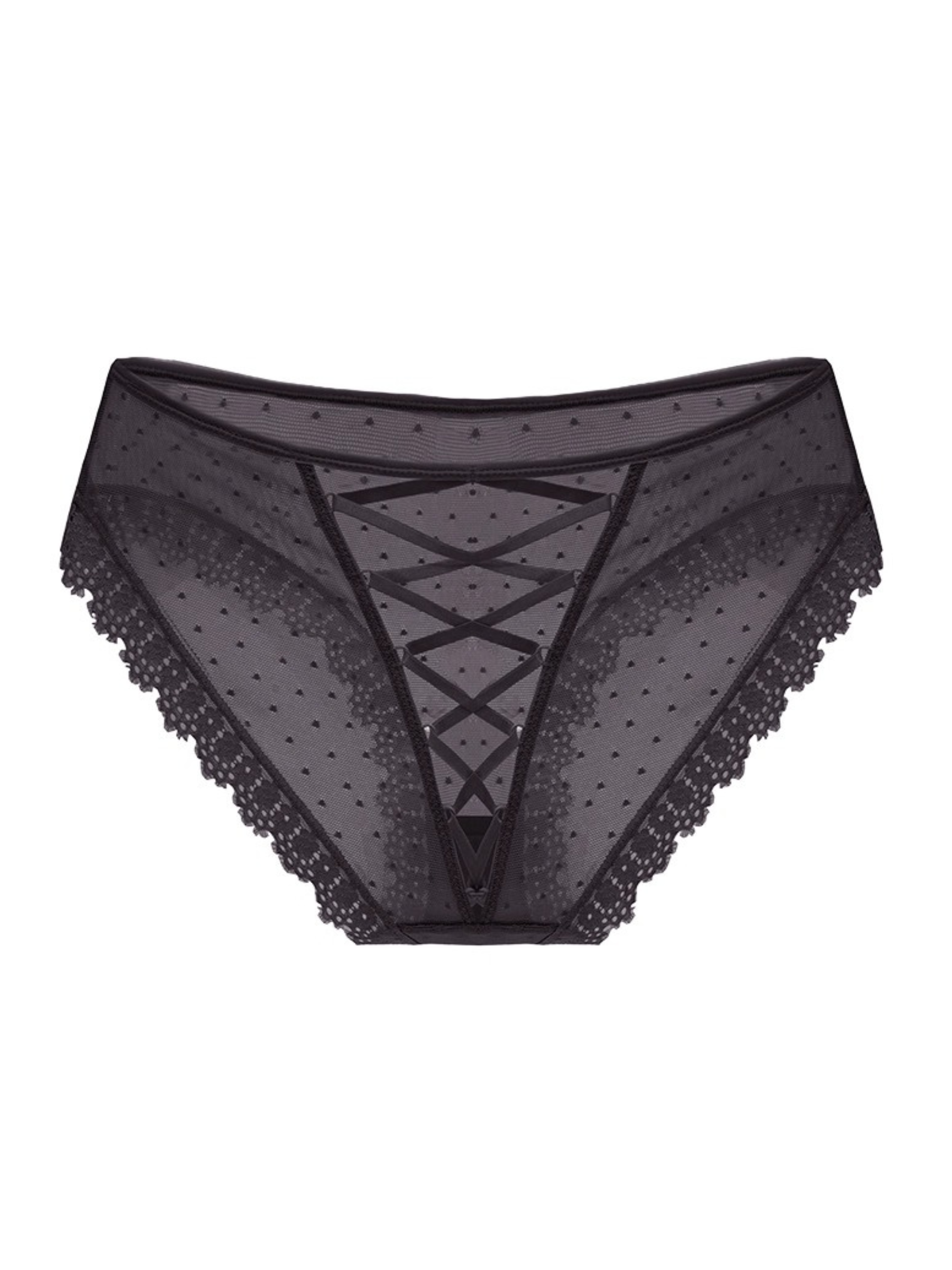 Samantha Dantel Bağcık Detaylı Transparan Alt