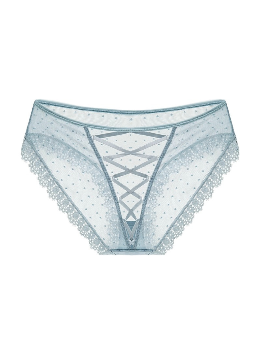 Samantha Dantel Bağcık Detaylı Transparan Alt