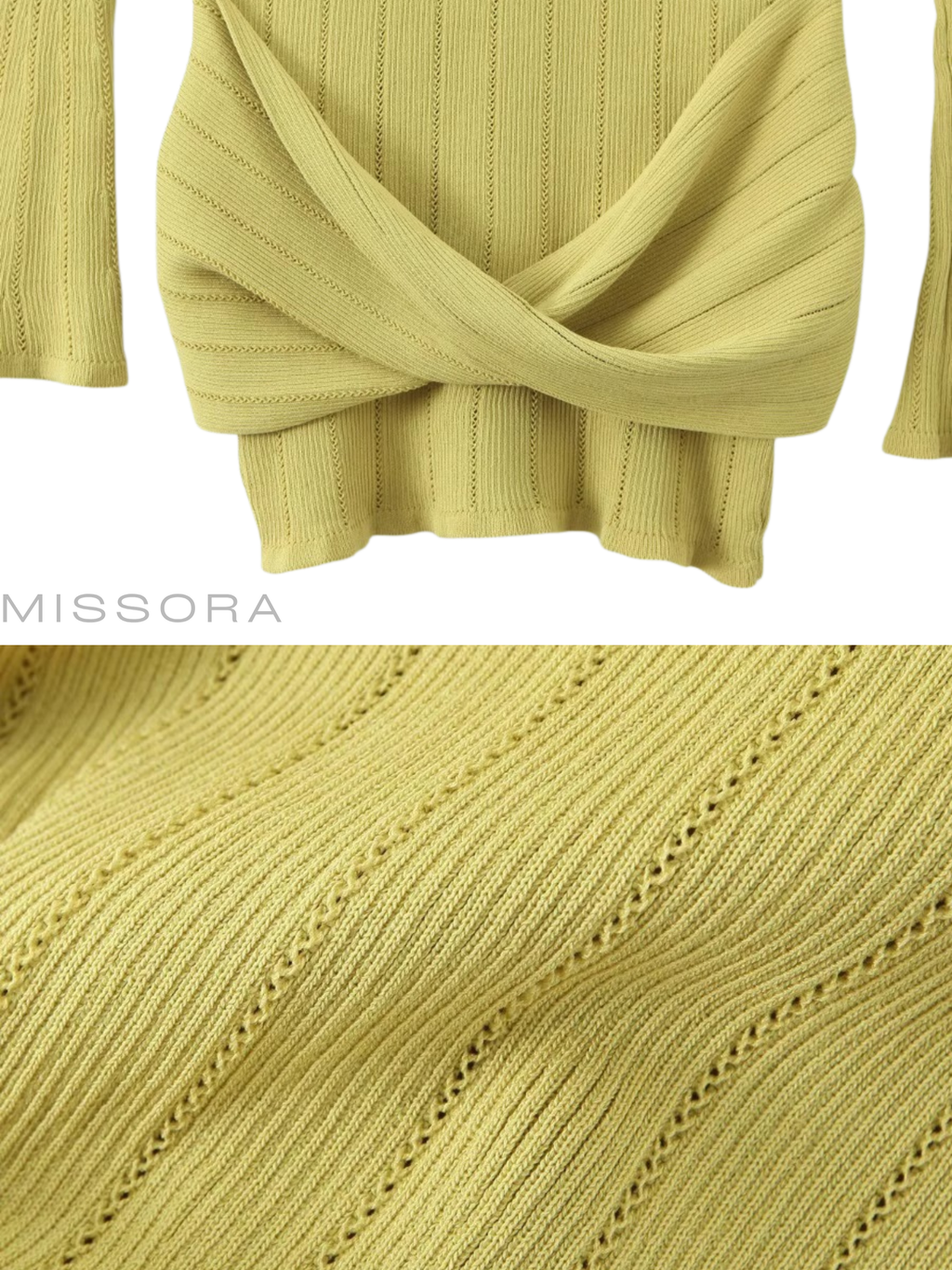 Isa Uzun Kol Örgü Mini Elbise