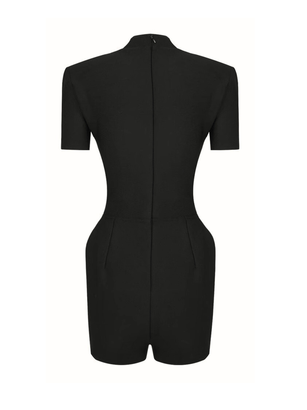 Jean Altın Düğme Detaylı Bandaj Tulum