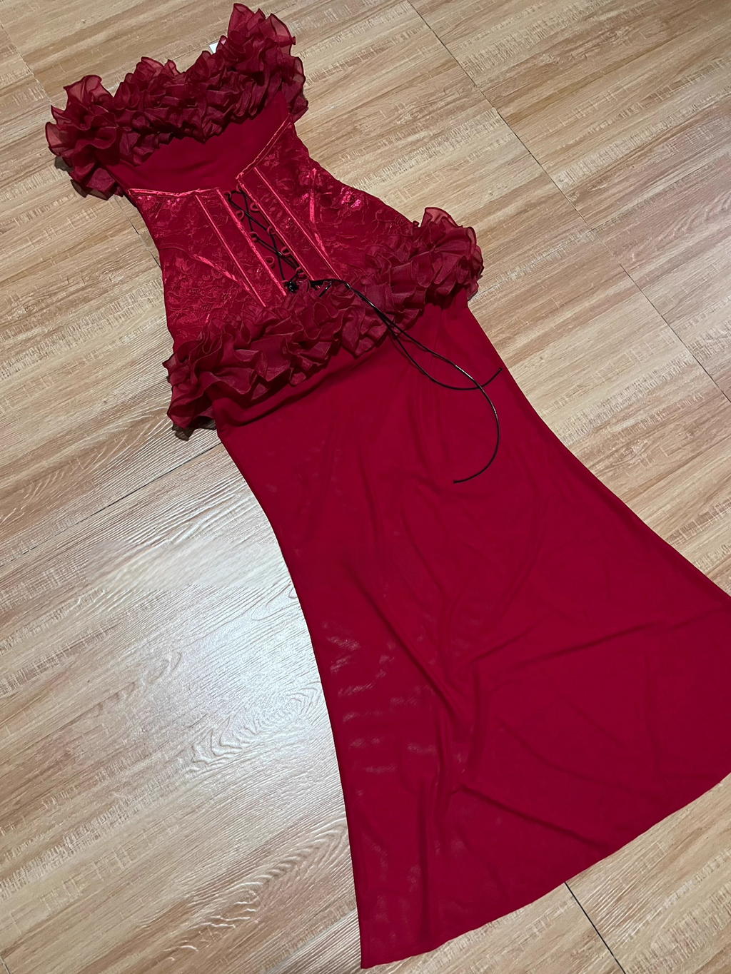 Maizee Straplez Korseli Mini Elbise