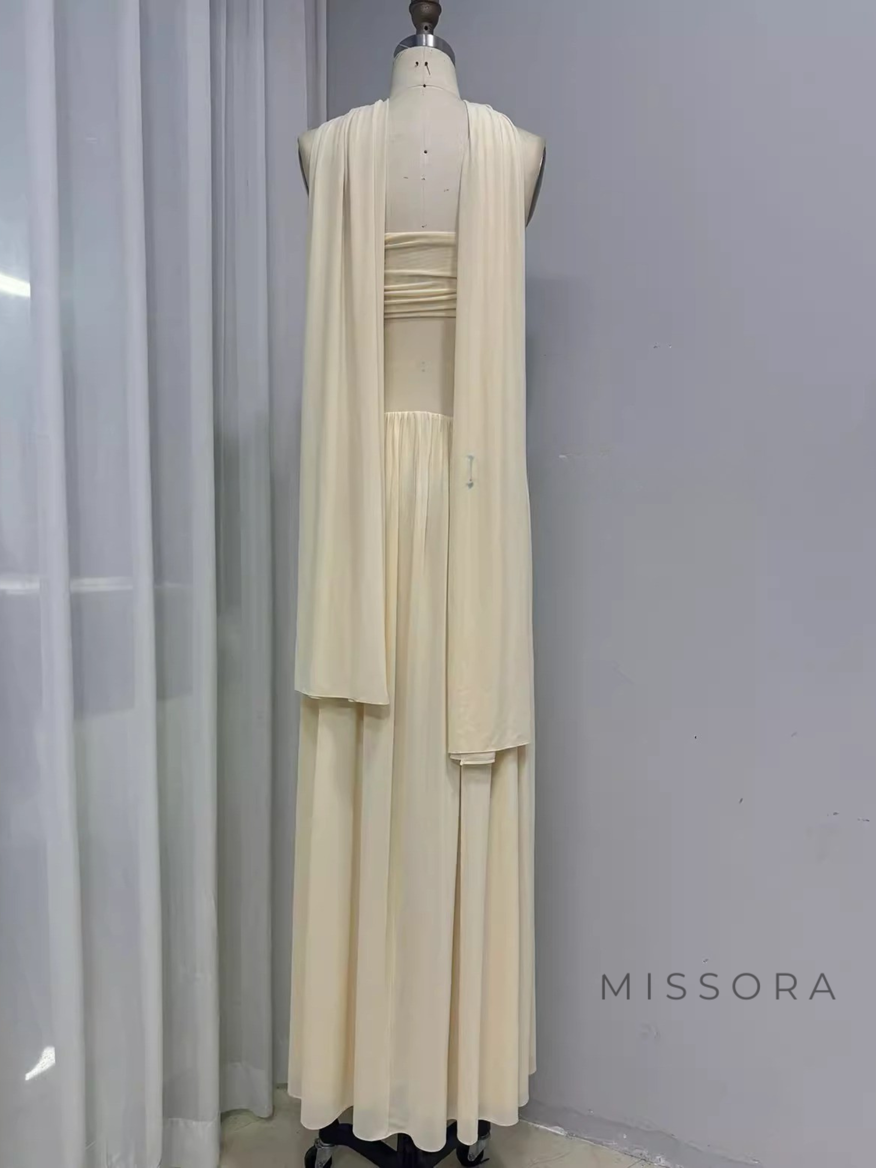 Novalynn Straplez Tül Elbise