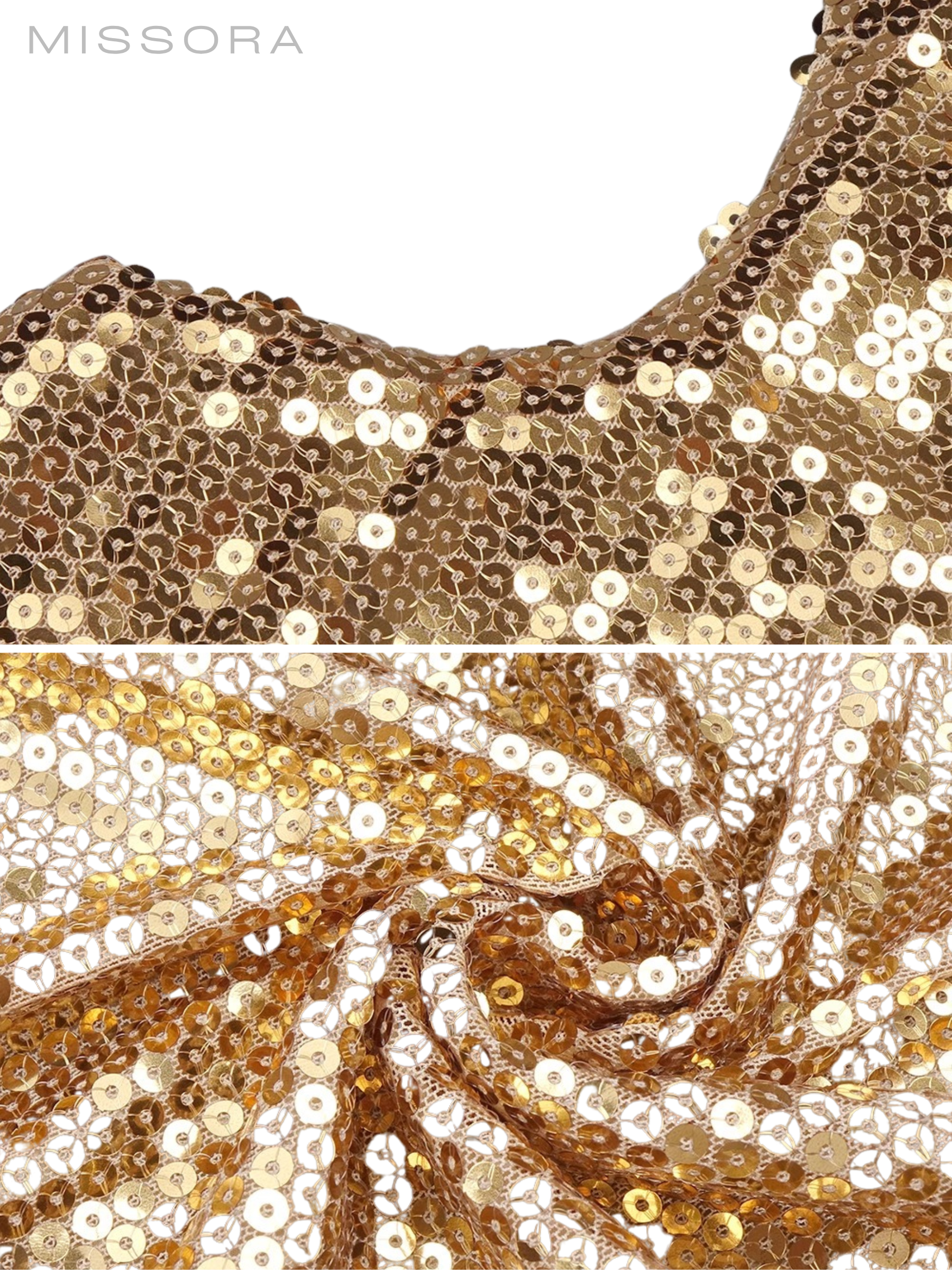 Raven Halter Payetli Maksi Elbise