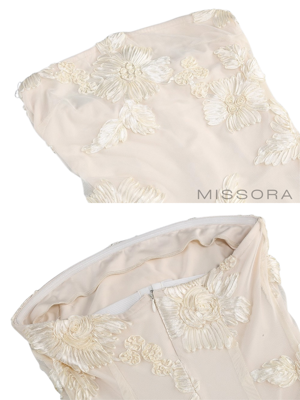 Delyla Straplez İşlemeli Maxi Balık Elbise