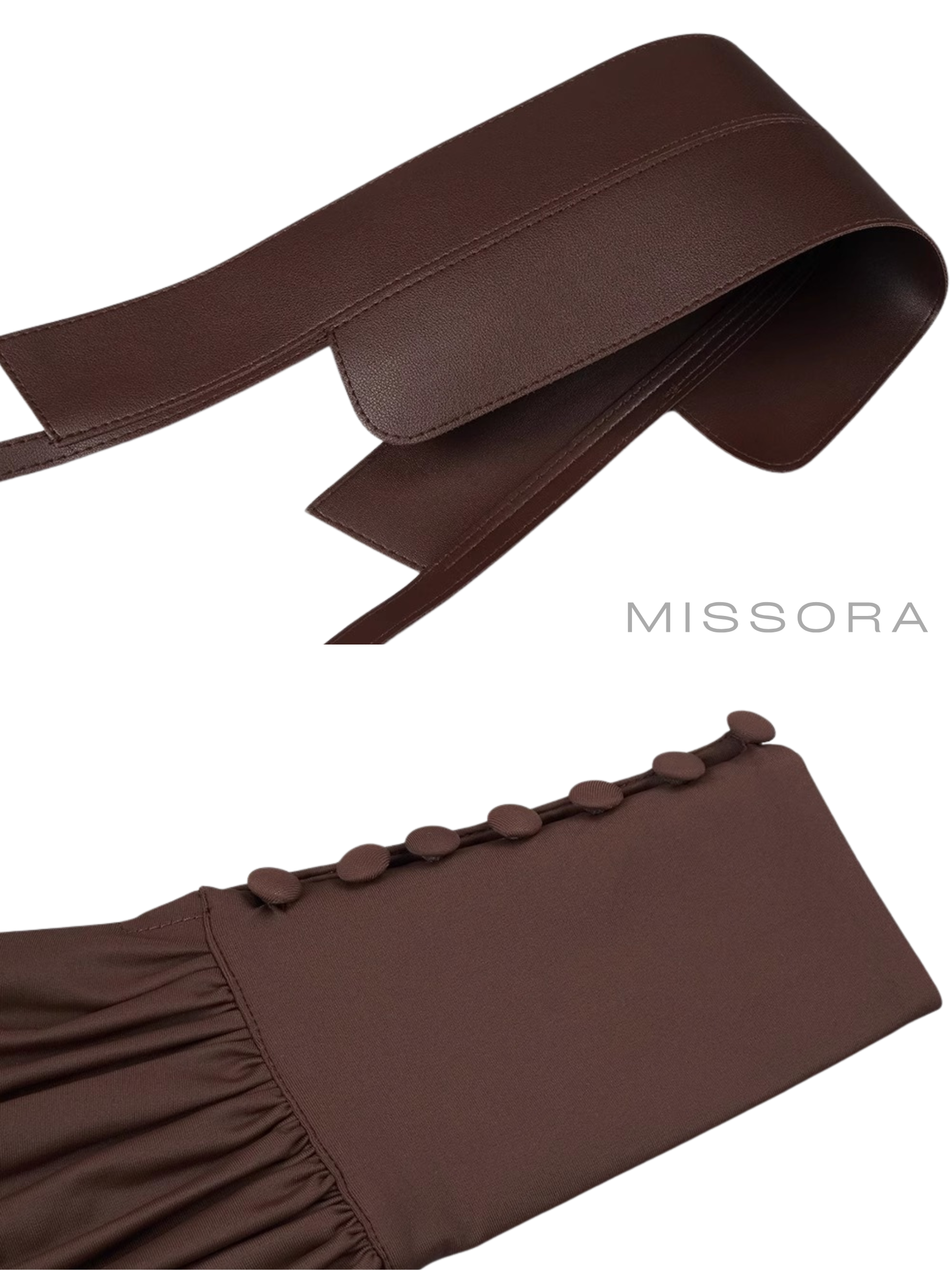 Kambria V Yaka Piliseli Uzun Kollu Maxi Elbise