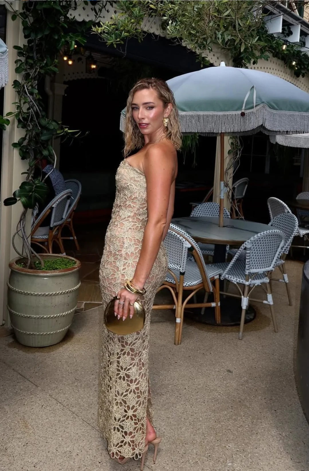 Jamie İşlemeli Dantel Maxi Elbise