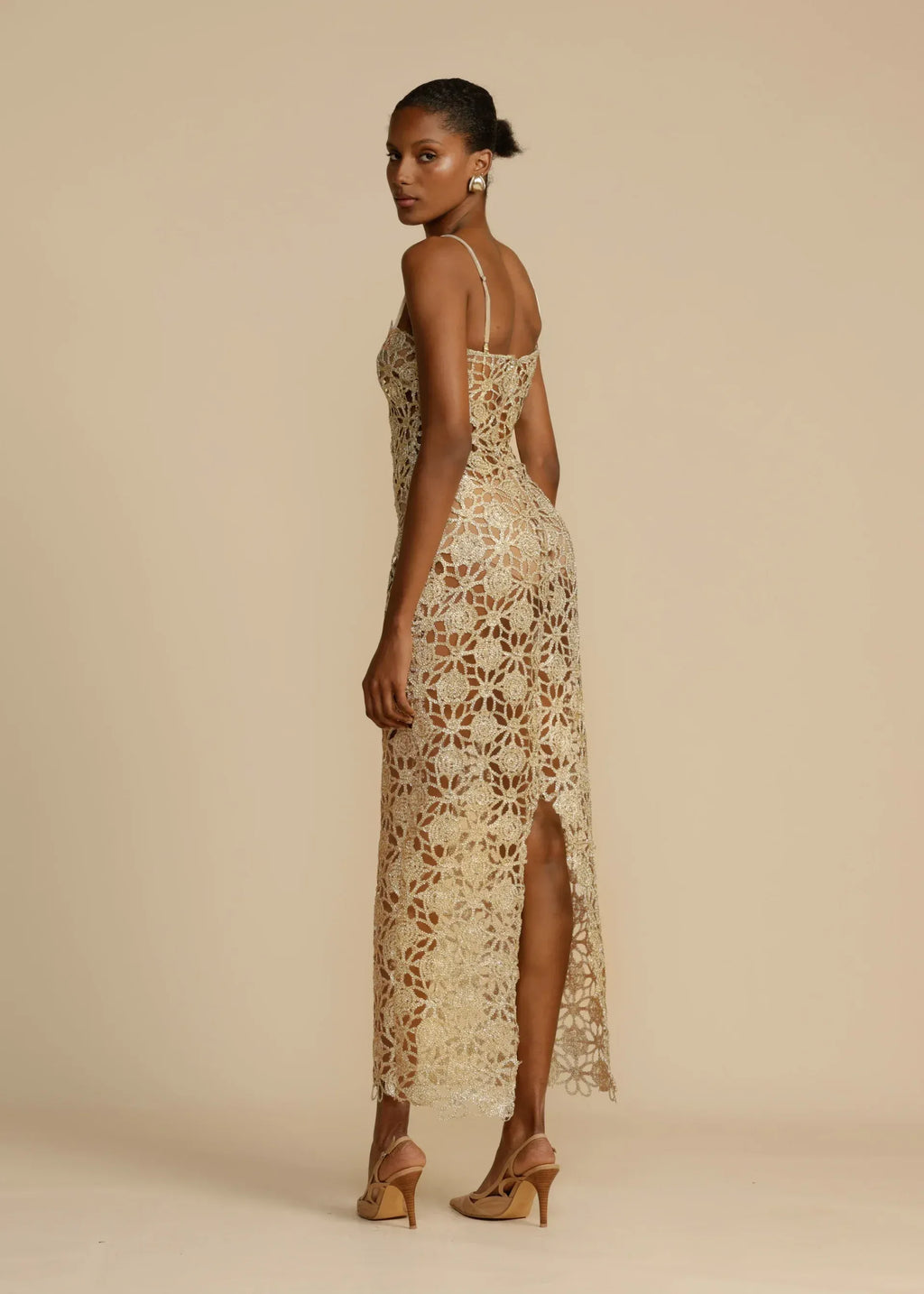 Jamie İşlemeli Dantel Maxi Elbise