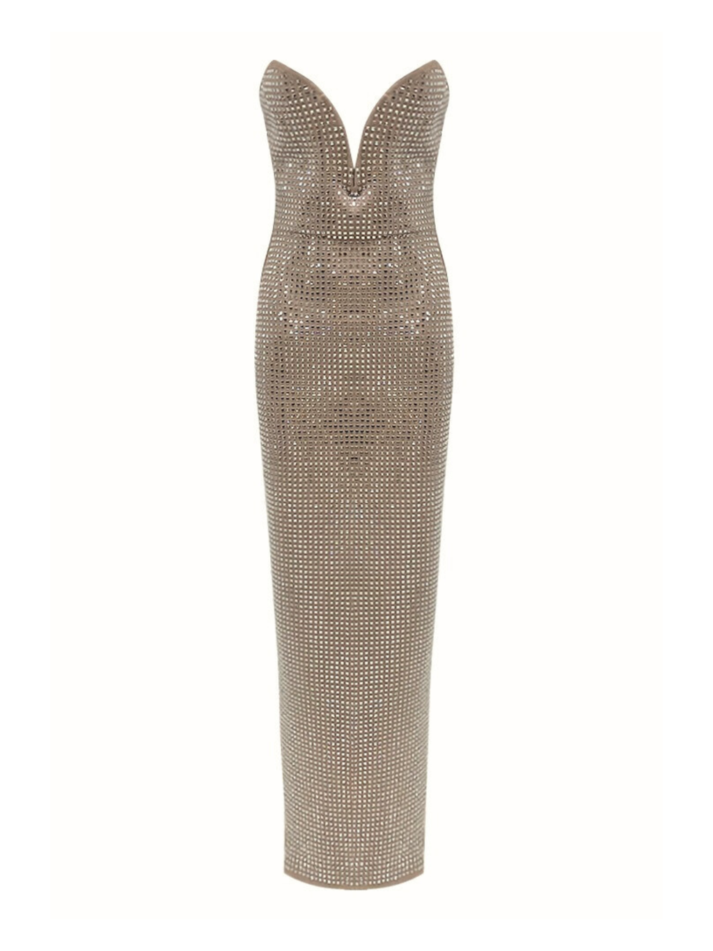 Bonnie Kristal İşlemeli Bandaj Maksi Elbise