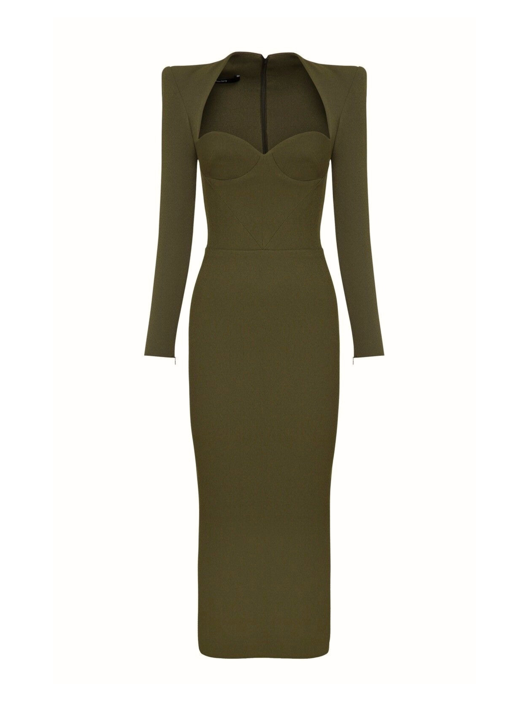 Allianna Uzun Kollu Bandaj Elbise