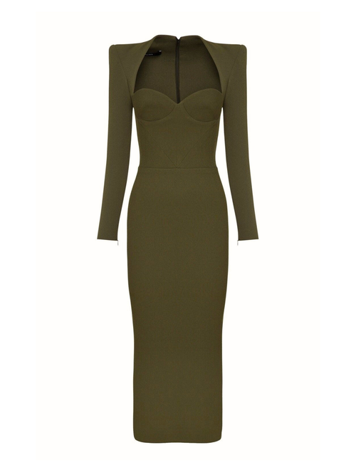 Allianna Uzun Kollu Bandaj Elbise