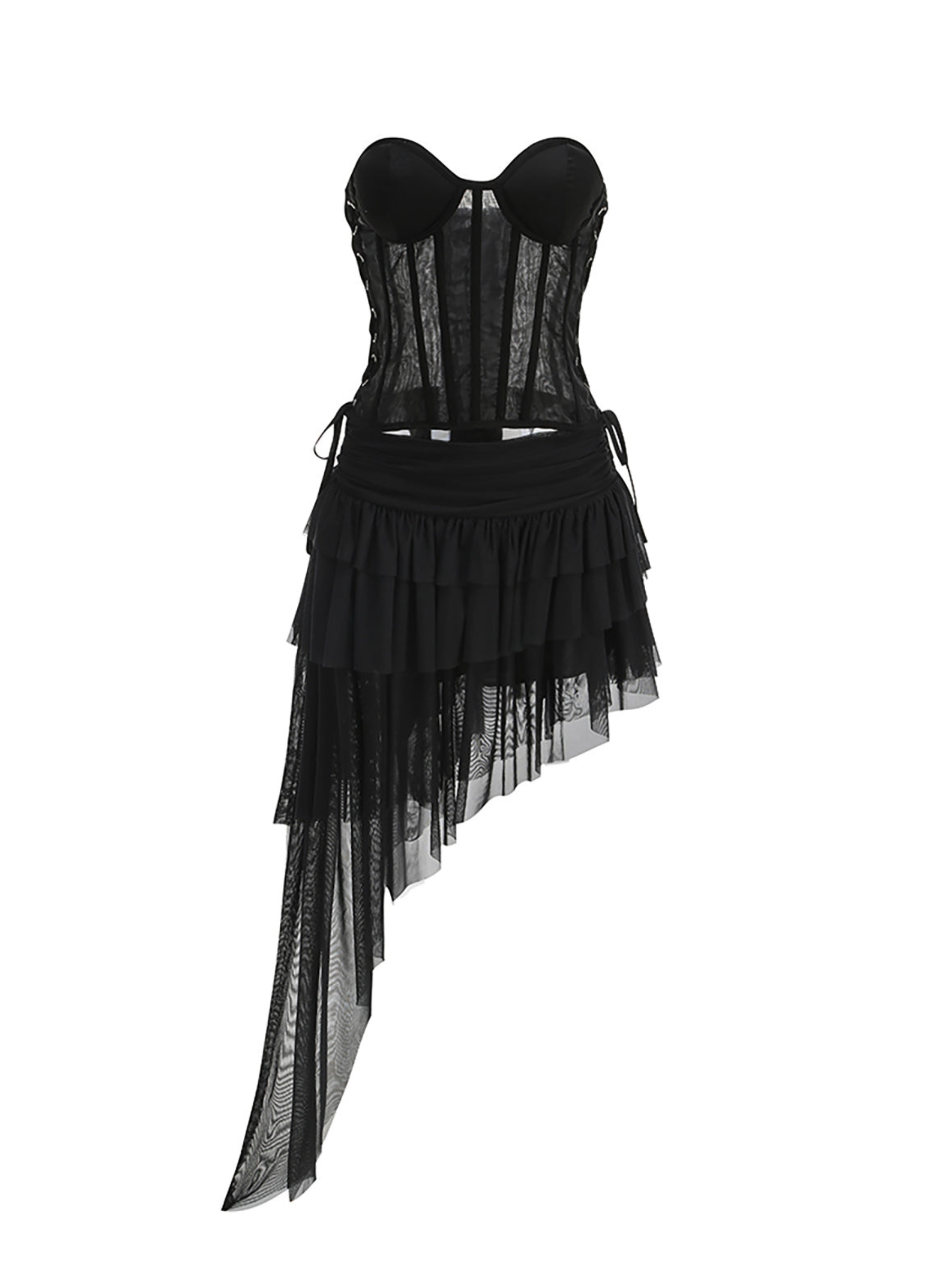 Freya Asimetrik Tül Etek & Korse Takımı