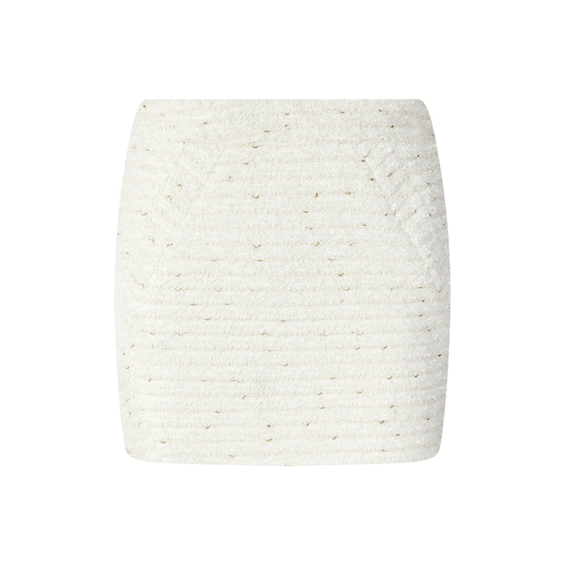 Dania Tüvit Etek Takımı - Beyaz Mini Etek [6XATVJAG]