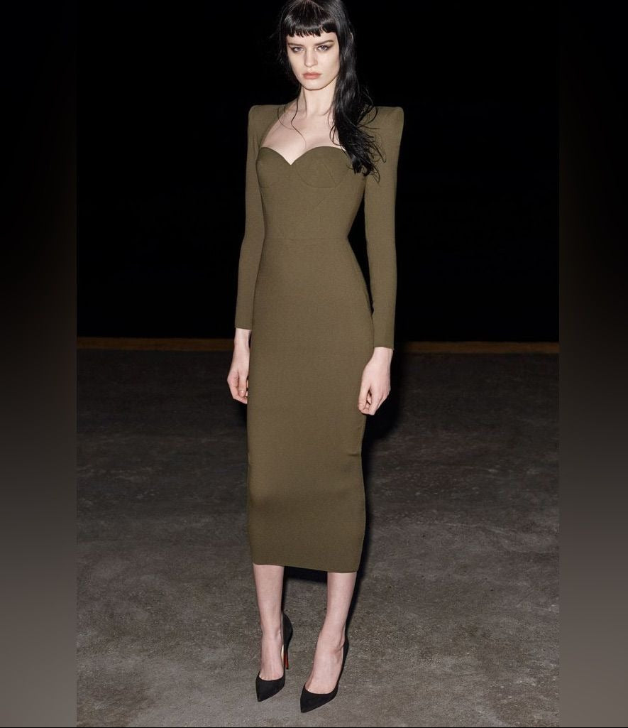 Allianna Uzun Kollu Bandaj Elbise