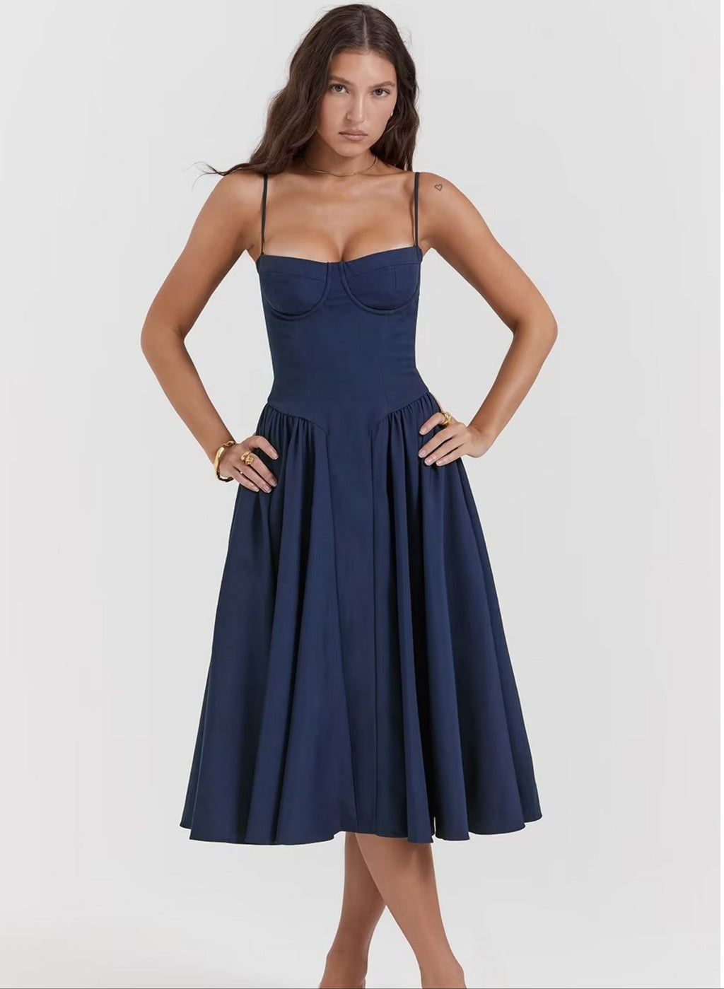 Elli Maxi Yırtmaçlı Elbise