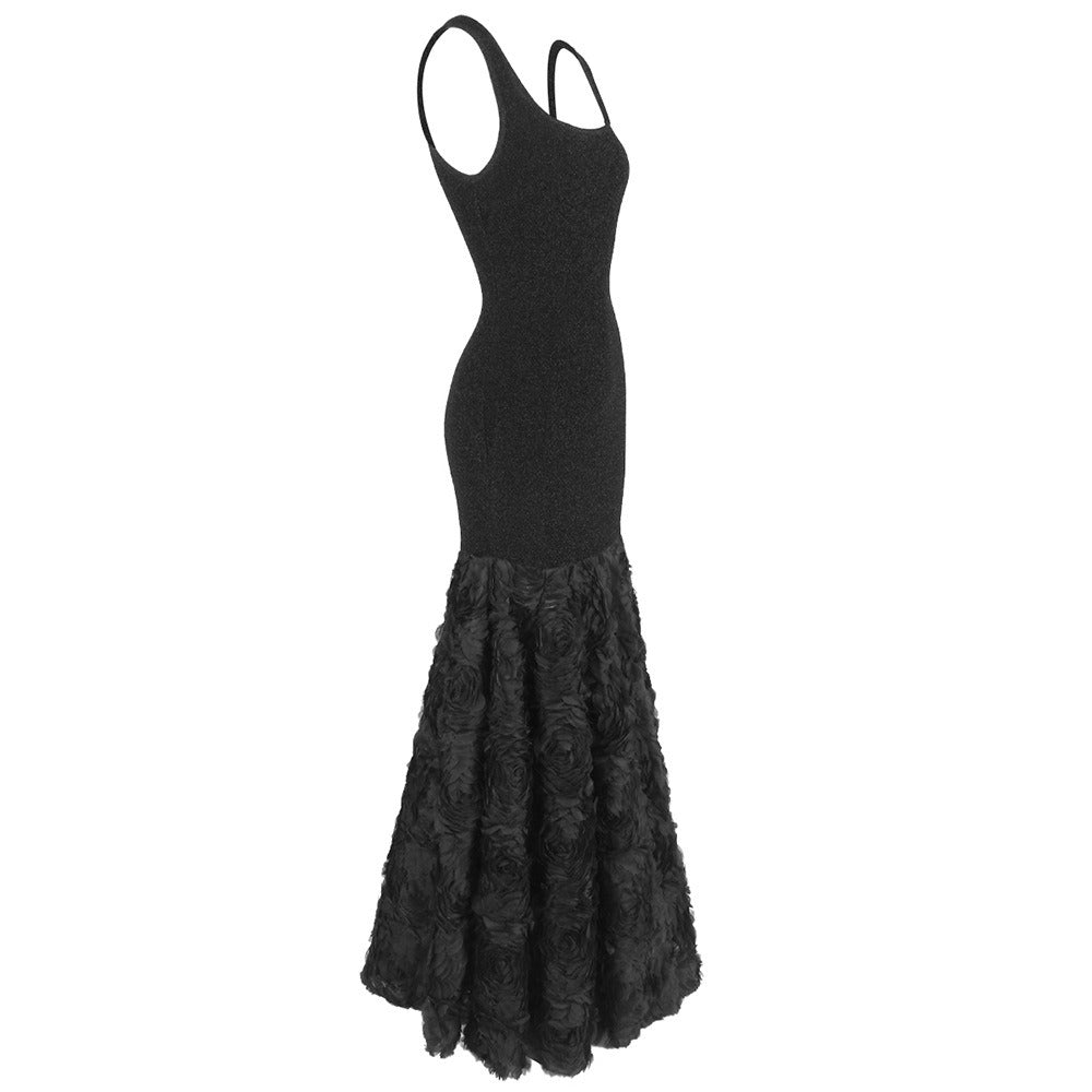 Davie Çiçek İşlemeli Balık Elbise