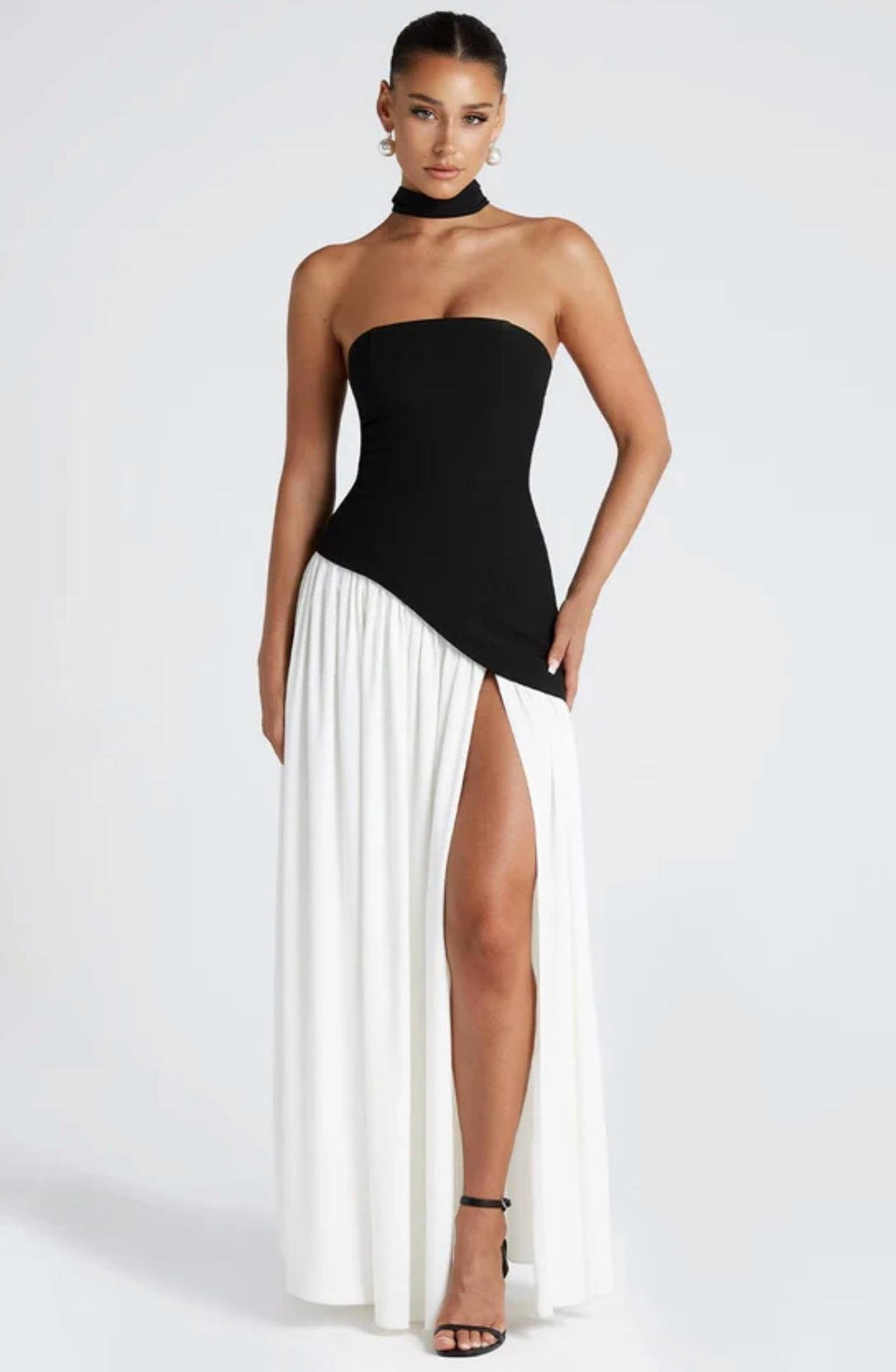 Embrie Askısız Yırtmaçlı Elbise