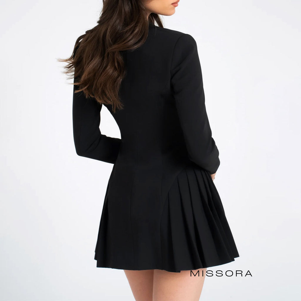 Aairah Pliseli Blazer Elbise [H1S4LGMV]