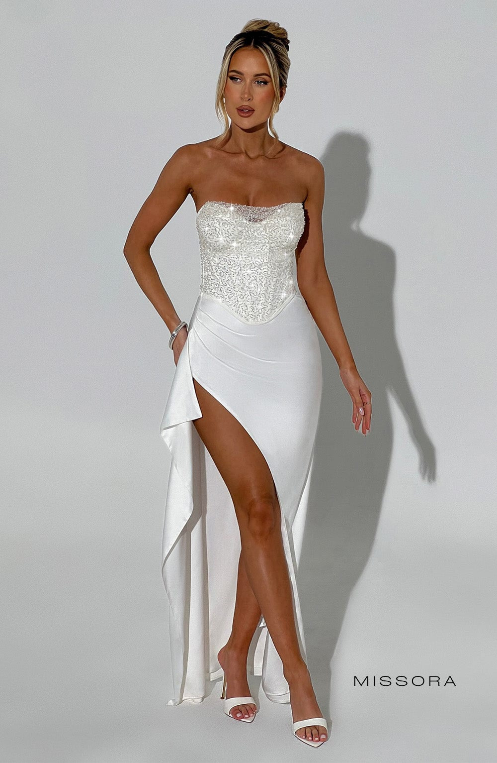 Missora Adler Draped Corset Maxi Dress