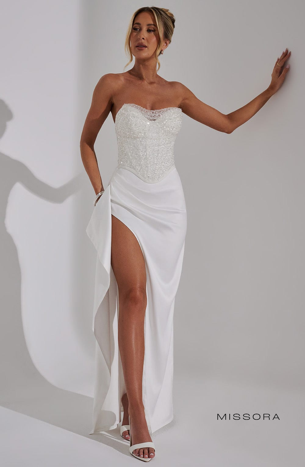 Missora Adler Draped Corset Maxi Dress