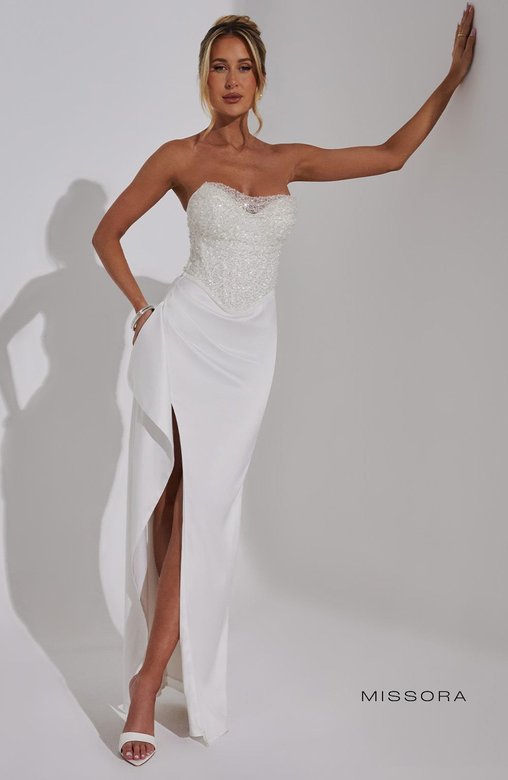 Missora Adler Draped Corset Maxi Dress