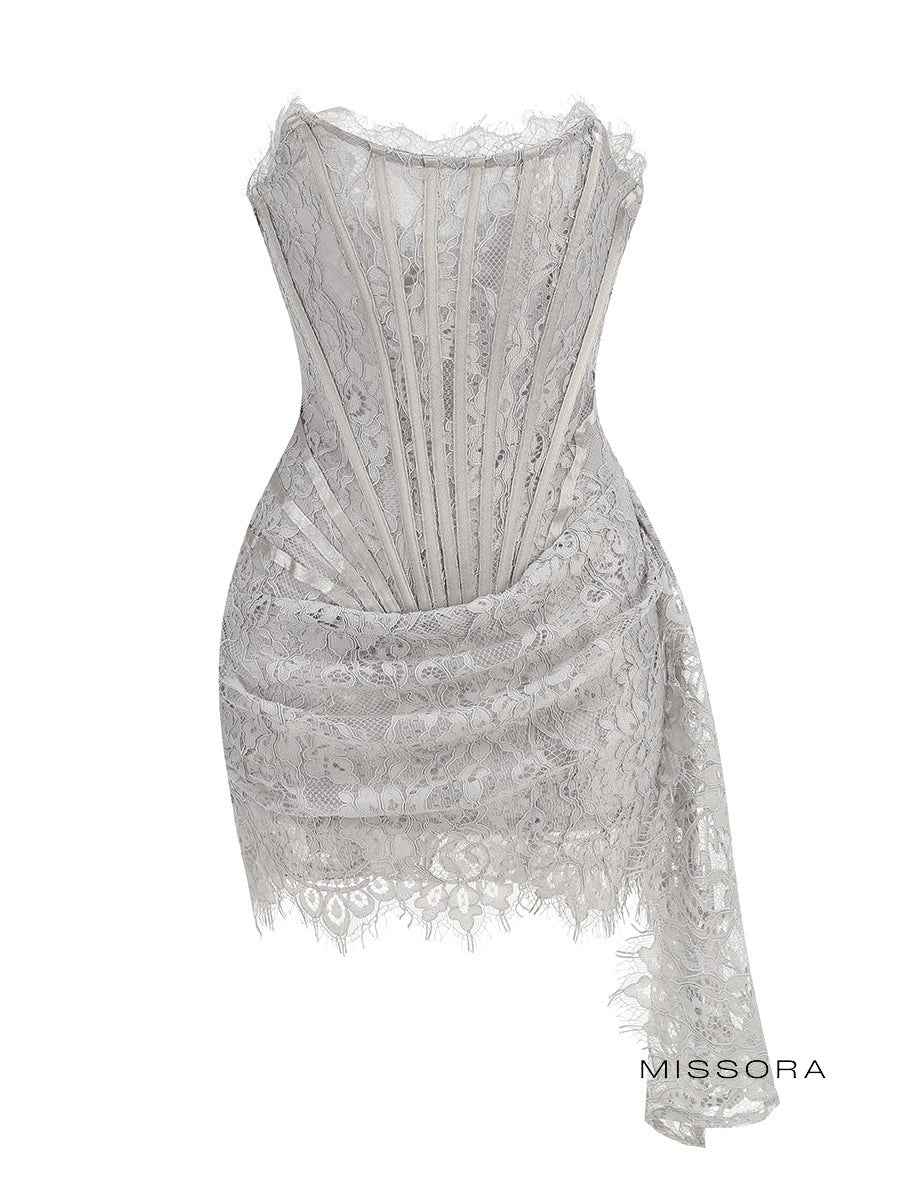 Alaura Straplez Dantel Mini Elbise [1MDKN5UB]