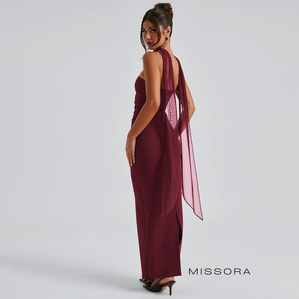 Alba Bardot Yırtmaçlı Elbise [5U4G6PKY]