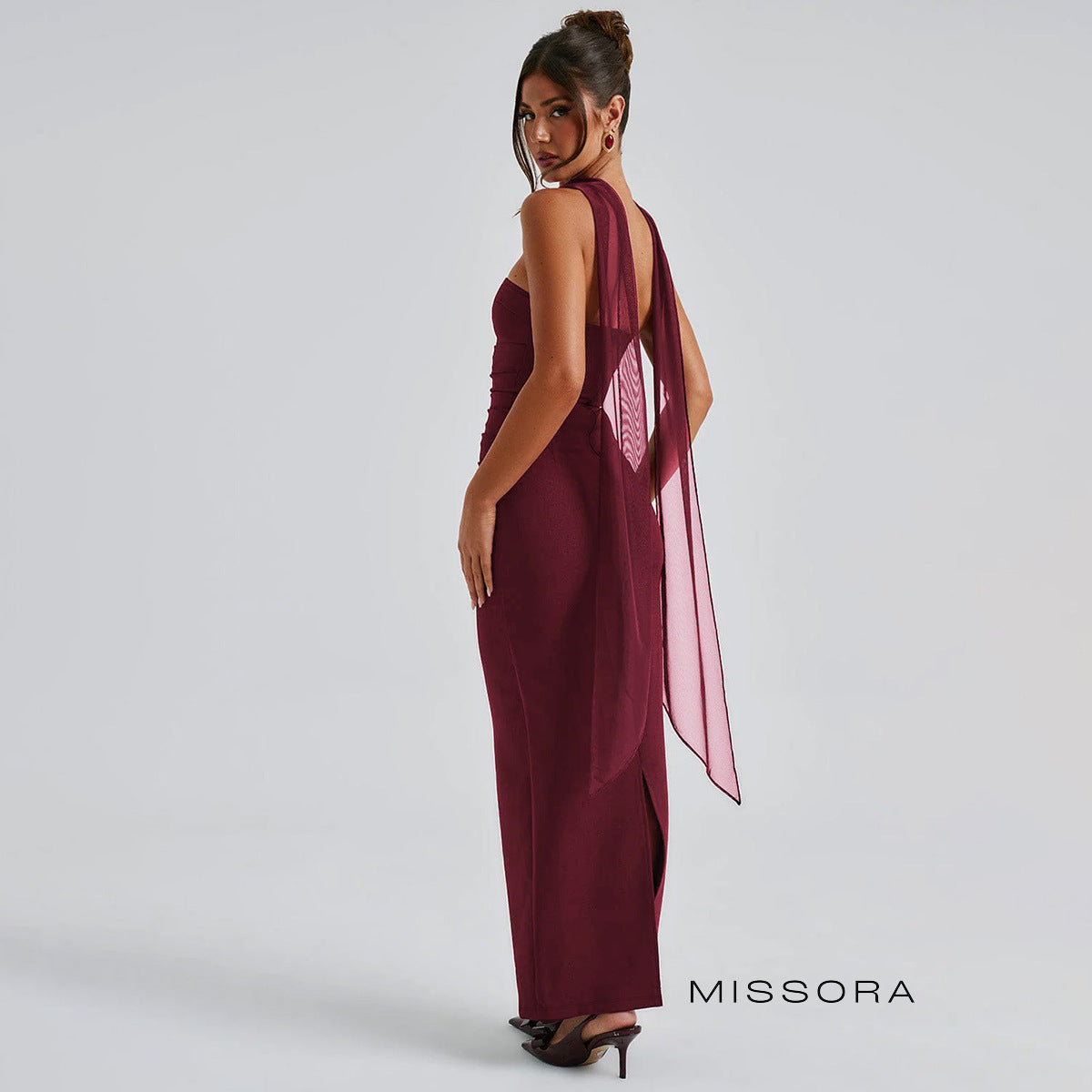 Alba Bardot Yırtmaçlı Elbise [5U4G6PKY]