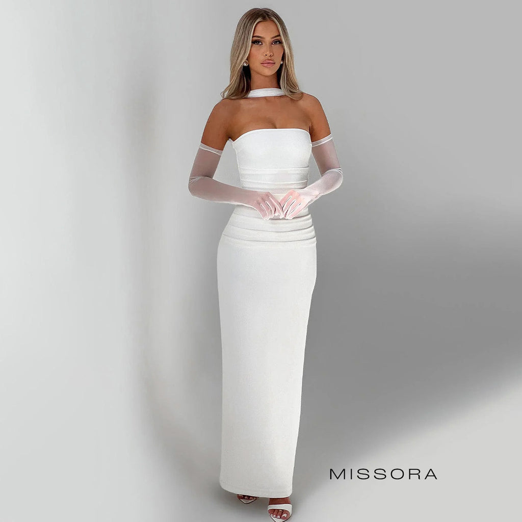 Alba Bardot Yırtmaçlı Elbise [DVXKISBO]