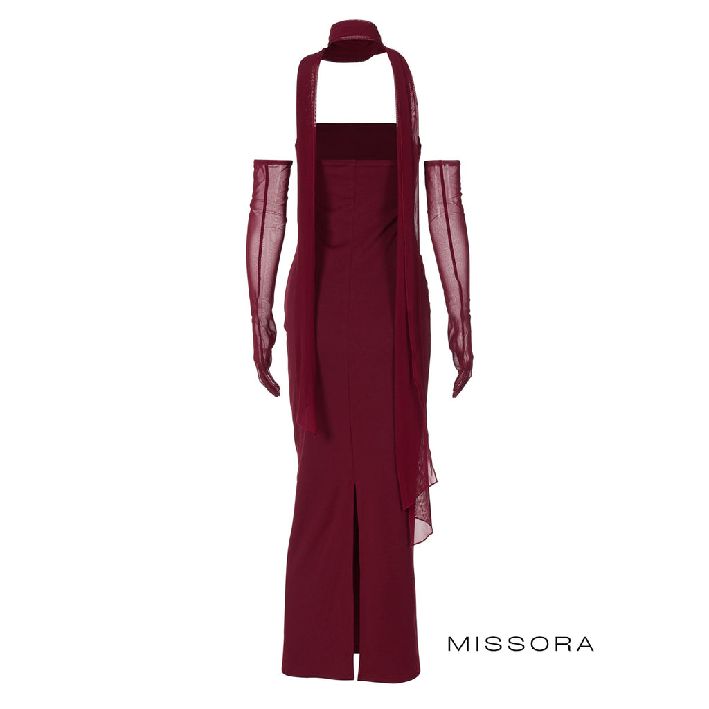 Alba Bardot Yırtmaçlı Elbise [NGB581YR]