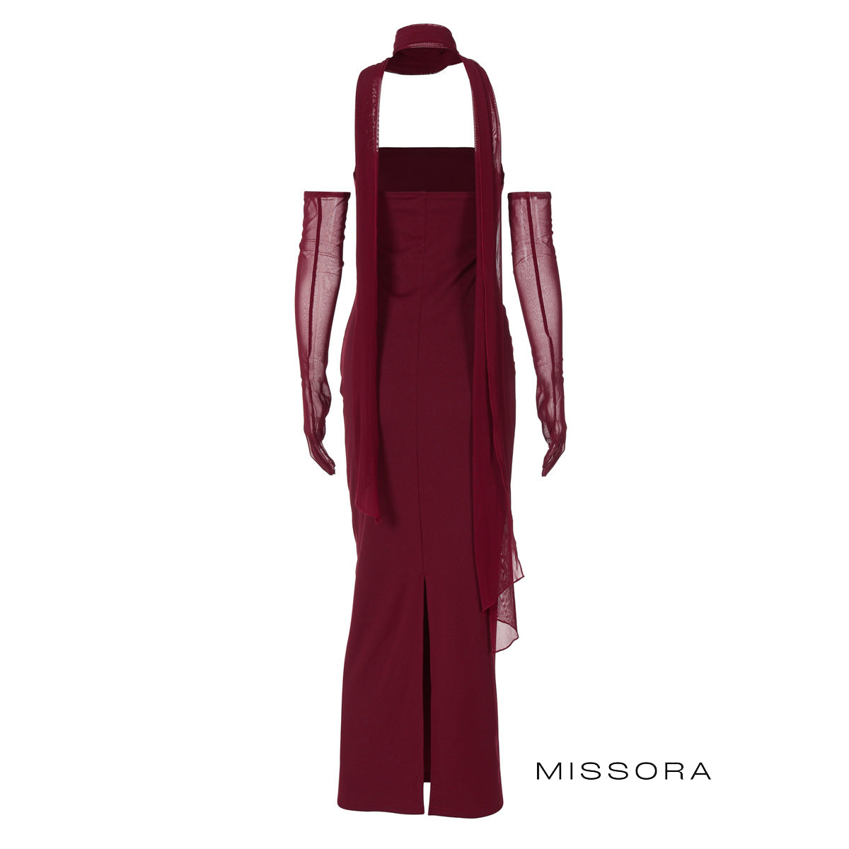 Alba Bardot Yırtmaçlı Elbise [NGB581YR]